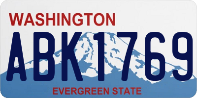 WA license plate ABK1769