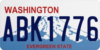 WA license plate ABK1776