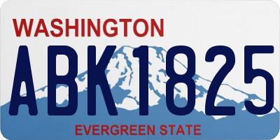 WA license plate ABK1825