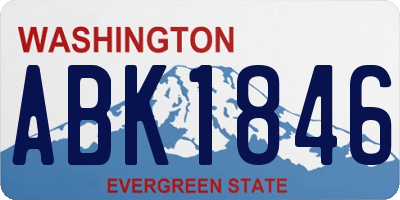 WA license plate ABK1846