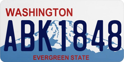 WA license plate ABK1848