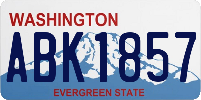 WA license plate ABK1857