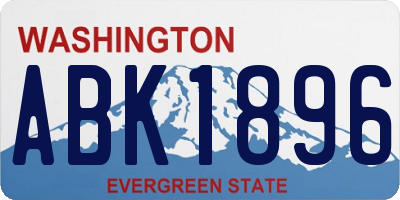 WA license plate ABK1896
