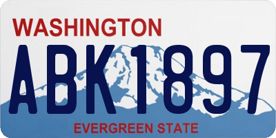 WA license plate ABK1897