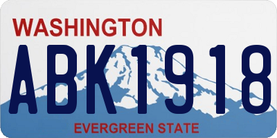 WA license plate ABK1918