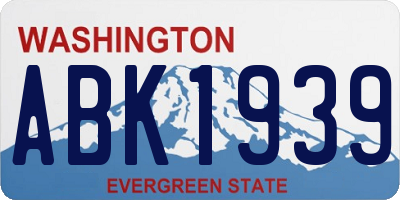 WA license plate ABK1939