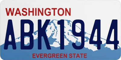 WA license plate ABK1944