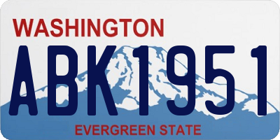WA license plate ABK1951