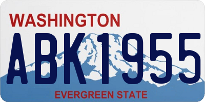 WA license plate ABK1955