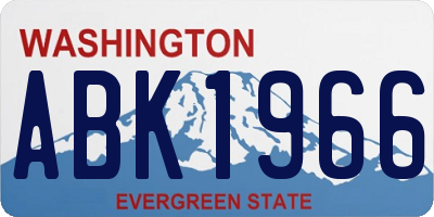 WA license plate ABK1966