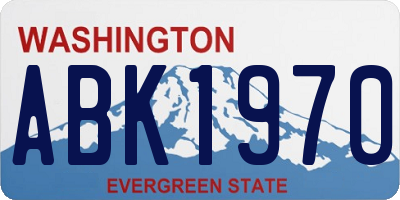 WA license plate ABK1970