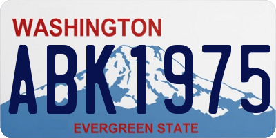 WA license plate ABK1975
