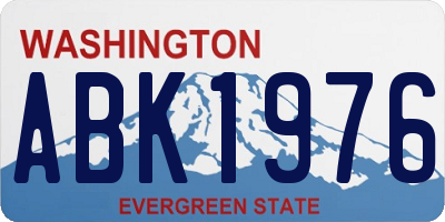 WA license plate ABK1976