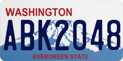 WA license plate ABK2048