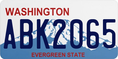 WA license plate ABK2065