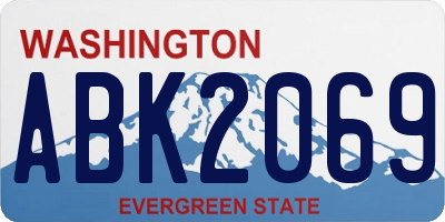 WA license plate ABK2069