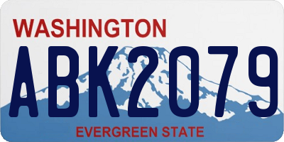 WA license plate ABK2079