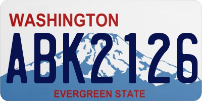 WA license plate ABK2126