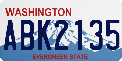 WA license plate ABK2135
