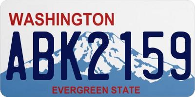 WA license plate ABK2159
