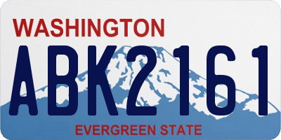 WA license plate ABK2161