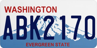 WA license plate ABK2170