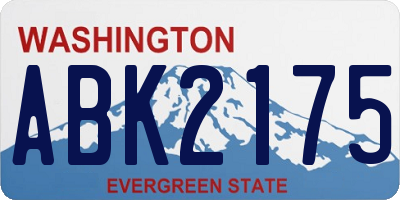 WA license plate ABK2175