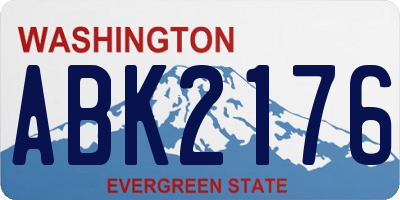 WA license plate ABK2176