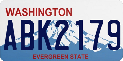 WA license plate ABK2179