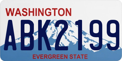 WA license plate ABK2199