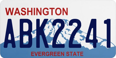 WA license plate ABK2241