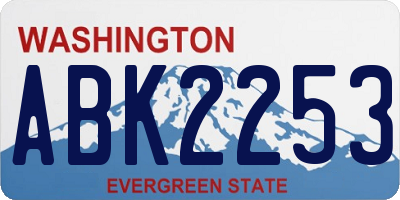 WA license plate ABK2253