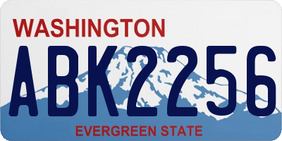 WA license plate ABK2256