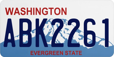 WA license plate ABK2261