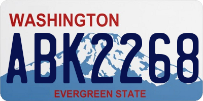 WA license plate ABK2268