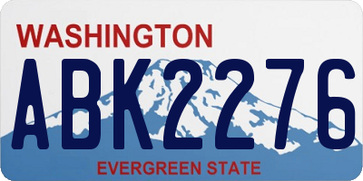 WA license plate ABK2276