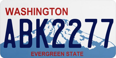 WA license plate ABK2277