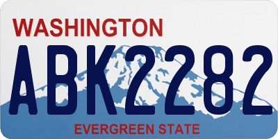 WA license plate ABK2282