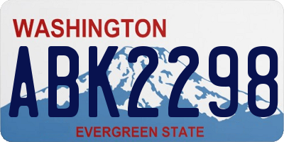 WA license plate ABK2298