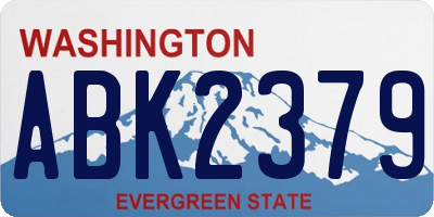 WA license plate ABK2379