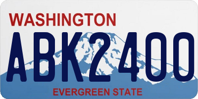 WA license plate ABK2400