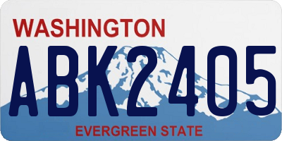 WA license plate ABK2405
