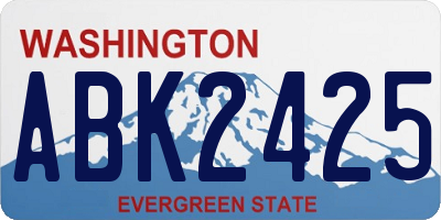 WA license plate ABK2425