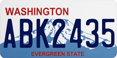 WA license plate ABK2435