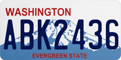 WA license plate ABK2436