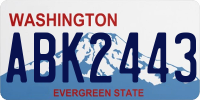 WA license plate ABK2443