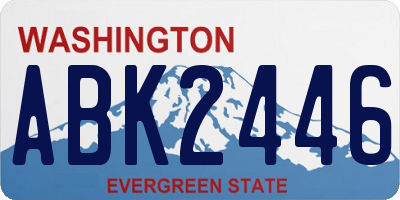 WA license plate ABK2446