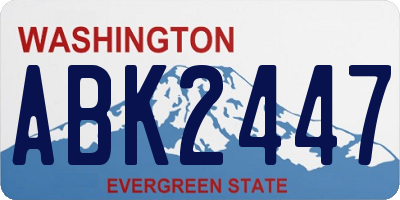 WA license plate ABK2447