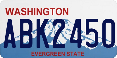 WA license plate ABK2450
