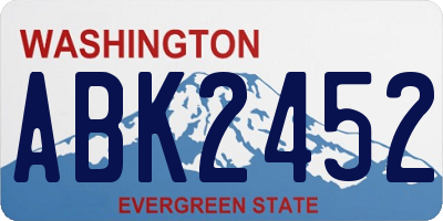 WA license plate ABK2452